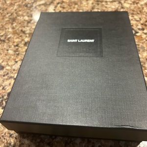 YSL Monogram Large Grain de Poudre Calfskin Wallet on Chain